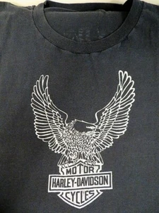 Vintage 2 Side HARLEY DAVIDSON Motorcycle Eagle Biker Cut Off Tank Top T Shirt - Imagen 1 de 12