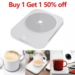 Electric Coffee Tea Milk Mug Cup Warmer Heater Mat Pad Auto Shut Off Office Hom - Picture 1 of 18