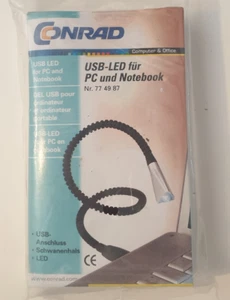 Conrad 77 49 87 Beleuchtung USB-LED Lampe mit Schwanenhals für PC/Notebook E585 - Bild 1 von 2