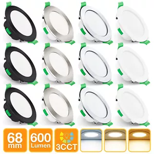 12er LED Einbaustrahler Dimmbar Ultra Slim Leuchte flach Panel 230V Einbau Spot - Bild 1 von 24