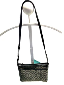 Bolso Bandolera Coach File Negro/Gris Signature Lona F58285 - Imagen 1 de 9