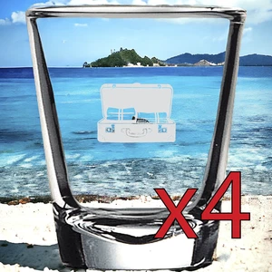 Maleta x4 vasos de chupito Spirit Licor Fiesta 2 OZ Premium Personalizar Viaje NUEVO - Imagen 1 de 9