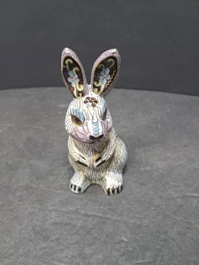 ❤️ Vintage Chinesischer Cloisonné Kupfer Emaille Hase. Top Zustand. - Bild 1 von 8