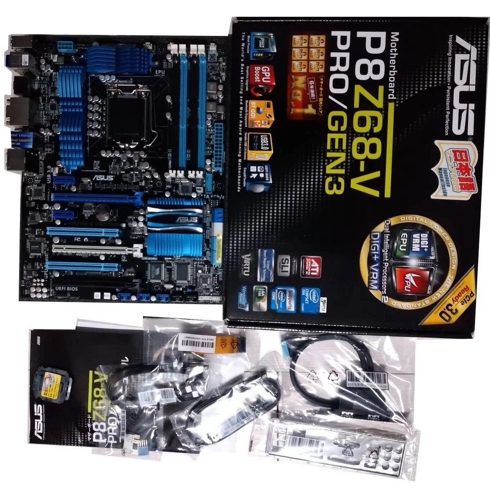 Carte mère ASUS P8Z68-V PRO GEN3 LGA1155 cache socket occasion BIOS mise à... - Photo 1/4