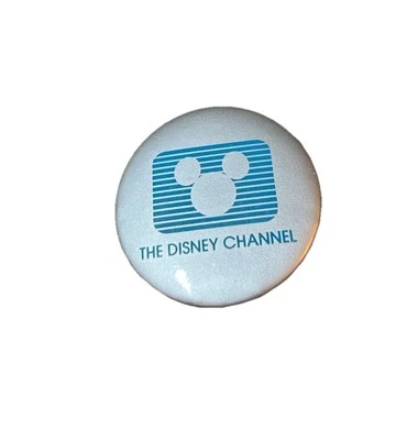 Vtg 1981 Disneyland Disney Channel Promo 3" Button Pin Made for Cast Members - Image 1 of 3