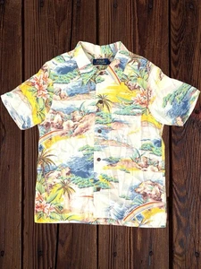 Camisa de campamento Polo Ralph Lauren para hombre S palmeras hawaiana 100 % viscosa nueva con etiquetas $125 - Imagen 1 de 9
