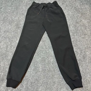 Lululemon Pants Womens Extra Small Black Jogger Drawstring Tapered Ribbed Cuffs - Picture 1 of 9
