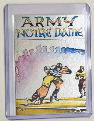 Notre Dame vs Army Platinum Plated Artist Signed "Nov 16, 1935" Program Card 1/1 - Image 1 of 2