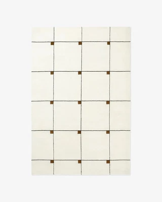 White woolen Hand Tufted Carpet living room rug, a soft bedroom kitchen hall - Image 1 of 2