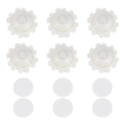 Selbstklebende Lenkrollen, Kunststoff 1,02 x 0,47" Schwenkrollen (6stk, Weiß) - Bild 1 von 4