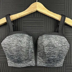 Le Mystere Damen 32G grau schwarz High Impact Max Support Bügel Sport BH - Bild 1 von 8