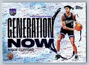2024-25 Topps Nique Clifford Generation Now Rookie Card #GN-24 Sacramento Kings - Bild 1 von 2