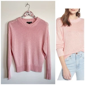 Maglione maglia girocollo SOMETHING NAVY rosa blush chiaro XS - Foto 1 di 10