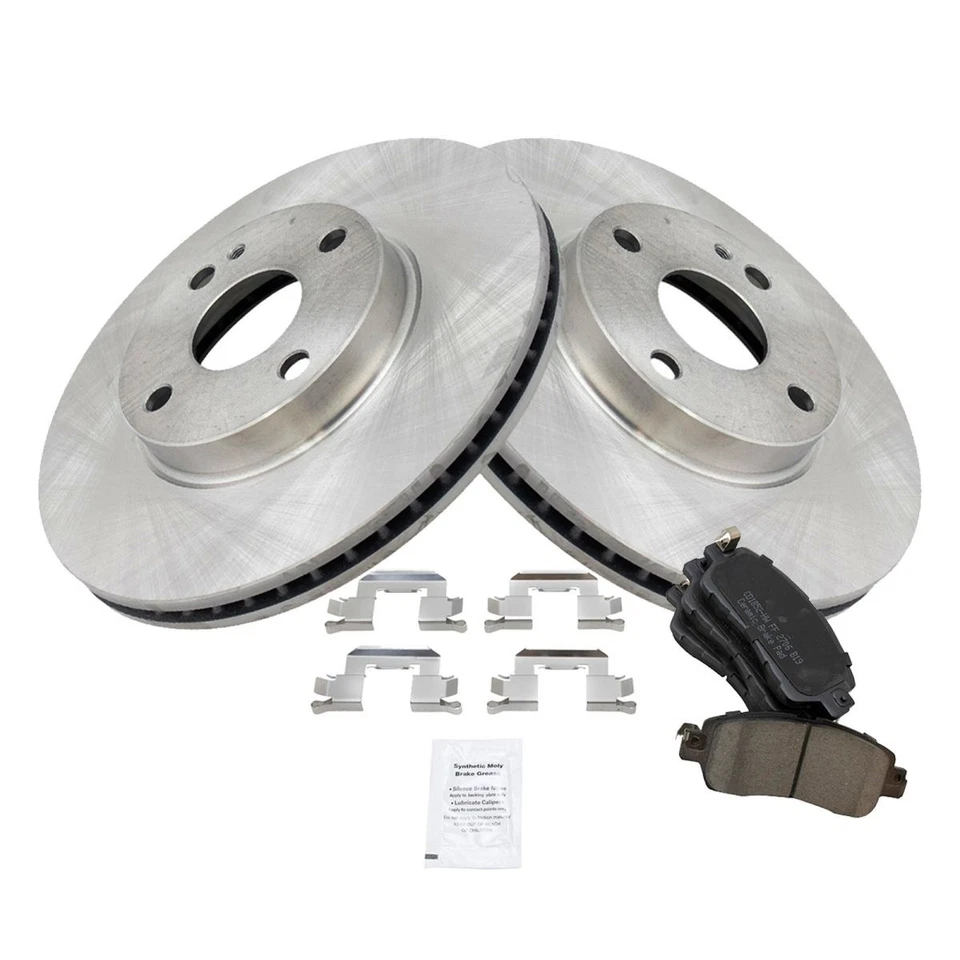 Kit de pastillas y rotores de freno de disco de cerámica Posi delanteros para 16-16 Scion iA Foto 1 de 3