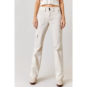 Neu mit Etikett Harper Heritage Cargo Bootcut Jeans Damengröße 29 beige - Bild 1 von 12