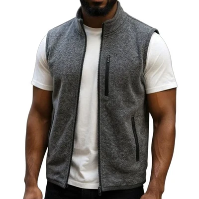 Chaleco gris para hombre Beverly Hills Polo Club cremallera frontal Foto 1 de 4