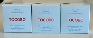Tocobo Mini Cotton Airy Sun Stick Sunscreen SPF 50 (3) 1.14oz/33g Total Exp 5/27 - Picture 1 of 2