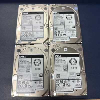 4x Dell Certified 1.8TB 2.5" SAS Server Hard Drives ST1800MM0168 0VJ7CD Seagate - Image 1 of 4