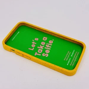 Casetify iPhone 12 Mini Estuche Amarillo Moteado Retro Nuevo Translúcido Boho - Imagen 1 de 3