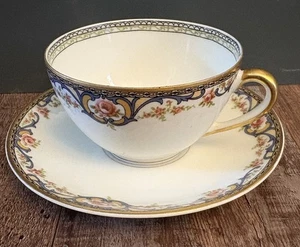 VTG Theodore Haviland Limoges Tea/Coffee Cup & Saucer Rose Pattern - Picture 1 of 9