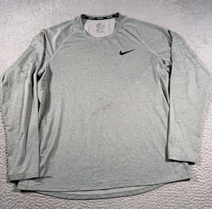 Nike Pro Shirt 2XL Gray Long Sleeve Pullover Mens BV594-085 NWOT - Picture 1 of 11