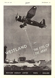 1941 Advert Westland LYSANDER Reconnaissance Aeroplane (3) Original WW2 Print Ad - Picture 1 of 1