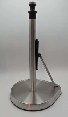 Porta toallas de papel de acero inoxidable - Dispensador de toallas de papel fácil de rasgar  Foto 1 de 4