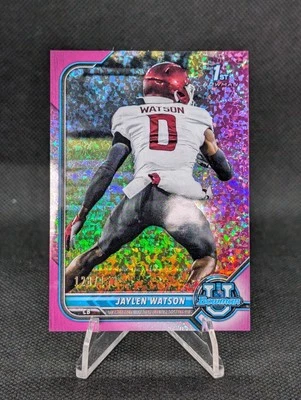 2021 Bowman U Chrome Prospects Fuchsia Mini-Diamond Refractor /150 Jaylen Watson - Image 1 of 2