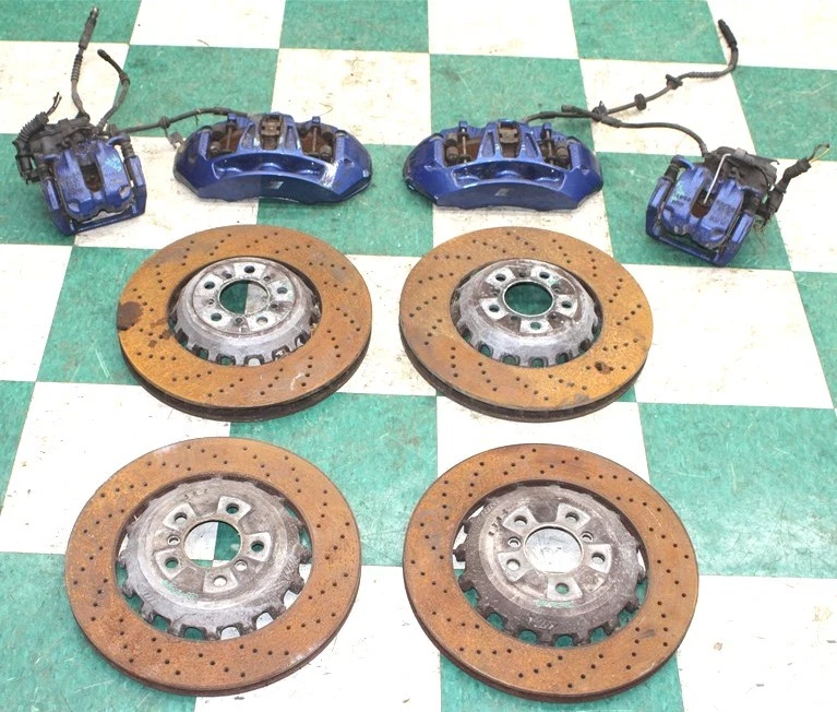 13' M5 Painted Blue Brembo Front Rear Brake Calipers Drilled Rotors Set 8x OEM Foto 1 de 4