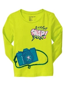 NUEVO CON ETIQUETAS Baby GAP Varsity POP BROCHE DE PRESIÓN! Camiseta adornada de tul para cámara ¡Elige la talla! NUEVO - Imagen 1 de 1