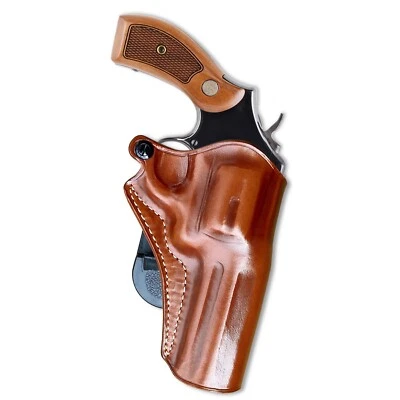 Leather OWB Paddle Holster Fits, S&W 38 Special Mod 10 K Frame 4" Barrel #1471# - Image 1 of 4