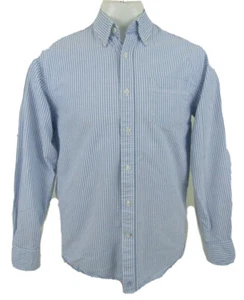 American Classics by Russell Simmons Blue Striped Button Down Shirt Men's Small - Picture 1 of 9