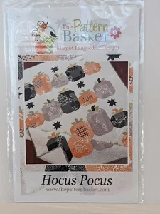 Hocus Pocus Quilt Pattern 52 x 65.5" Pieced Quilt Pumpkin Halloween Fall Modern - Picture 1 of 2