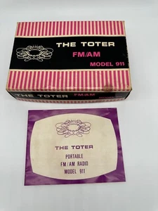 The Toter FM/AM Portable Radio Model 911 EMPTY BOX with Instructions BOX ONLY - Picture 1 of 5