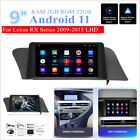 9'' Android 11 2＋32GB Car Stereo Radio GPS WIFI For Lexus RX Series 2009-15 LHD