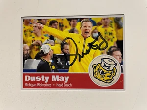 DUSTY MAY autograph MICHIGAN WOLVERINES UM Go Blue custom card signed - Picture 1 of 2