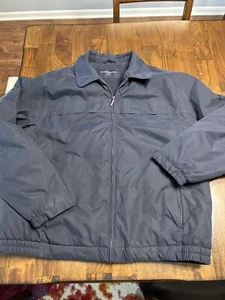 Croft And Barrow Mens Quilted Jacket Coat Navy Size XL Fall Winter - Picture 1 of 5