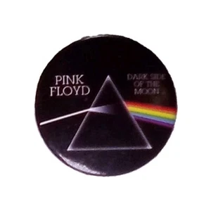 Vintage Pink Floyd Dark Side Of The Moon Button Pin On 1” Third Eye Pineal Gland - Picture 1 of 4
