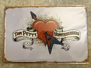 Letrero de hojalata clásico de metal rock Tom Petty & The Heartbreakers 8x12 - Imagen 1 de 10