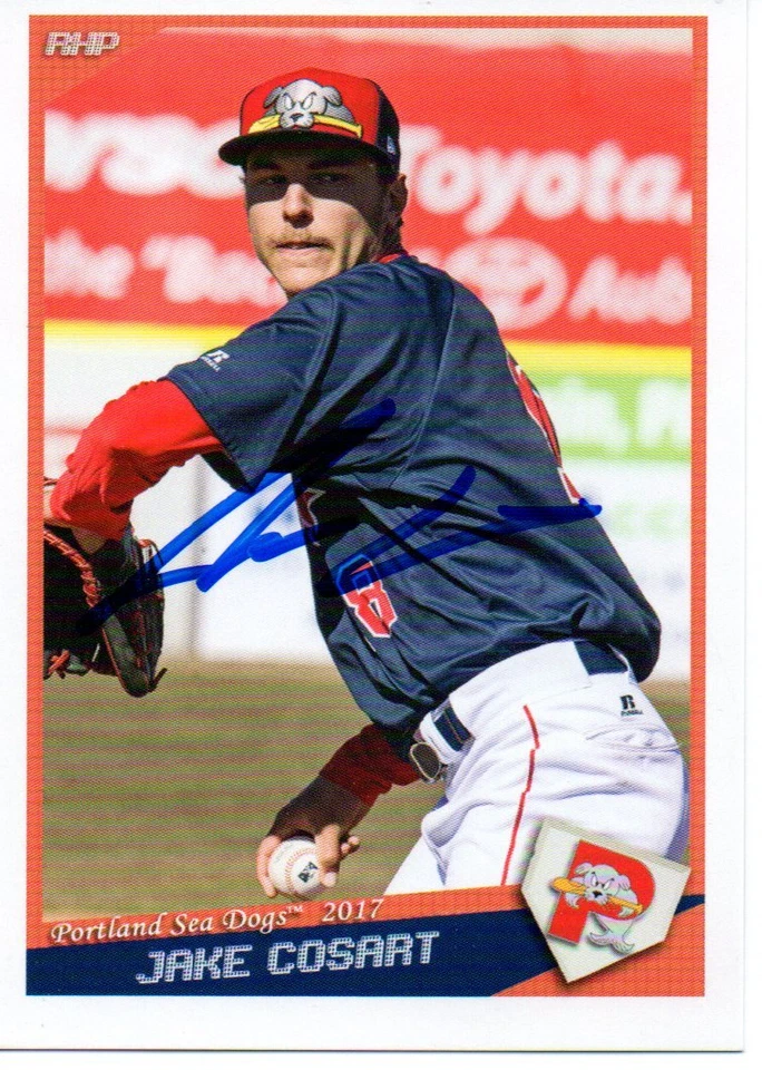 Jake Cosart 2017 Portland Sea Dogs Signed Card - Image 1 of 1