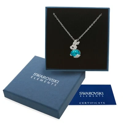 Collana Coniglio argento Swarovski Elements originale G4Love cristallo donna - Immagine 1 di 2