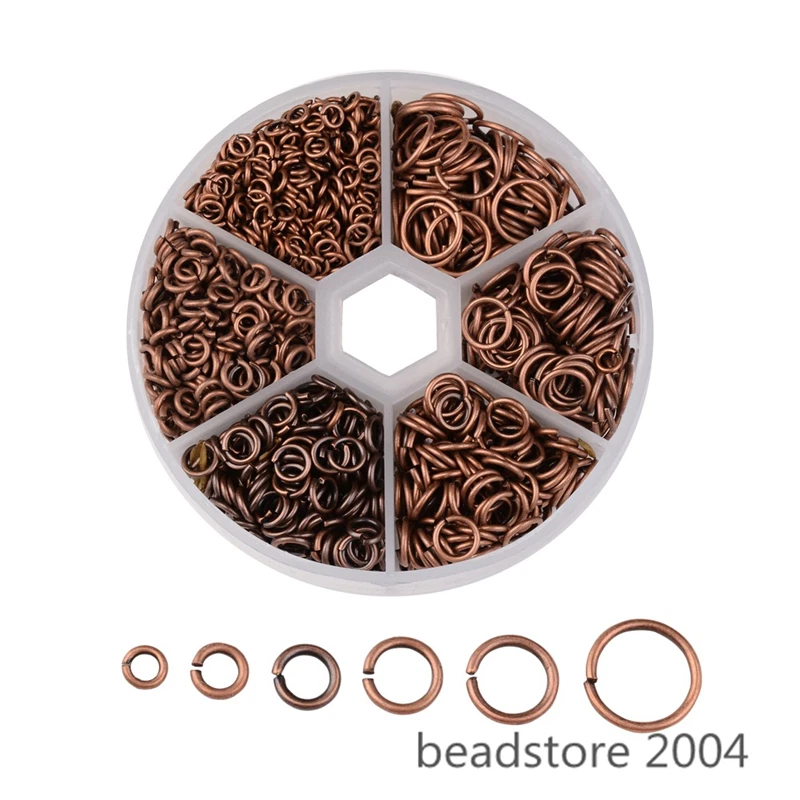 Kit de fornituras de bucle sin soldadura de anillos de salto abiertos de hierro 1600 un./caja sin níquel 4~10 mm Foto 1 de 1