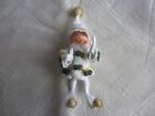 2008 8 Inch Elf in White Outfit with Gold Trim Annalee Doll