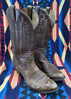 TONY LAMA Vtg Western Leather Cowboy Boots Mens Sz 9 A Two Tone Brown #6210 USA