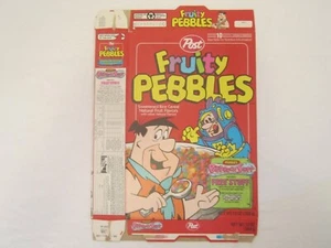 Caja de cereales vacía 1995 guijarros frutales tienda de rocas 13 oz [A6d9] - Imagen 1 de 2