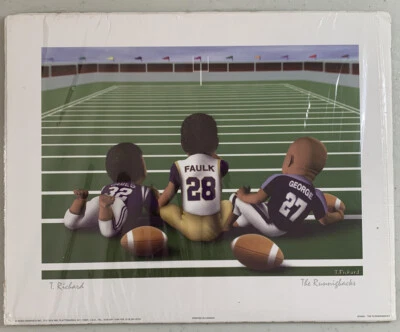 Wall Art 8 X 10 T. Richard THE RUNNINGBACKS. Marshall Faulk Edgerrin James Eddie - Image 1 of 3