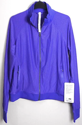 Chaqueta LULULEMON Sweaty Or Not Iris Púrpura Malla Ligera Talla 8 NUEVA CON ETIQUETAS Foto 1 de 4