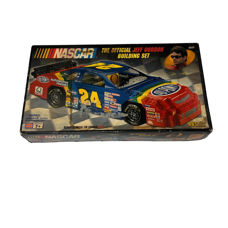Mega Bloks 1999 NASCAR Jeff Gordon Building Set #9955 485 Pcs 1 16