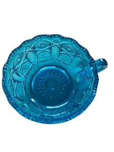 Blue Pressed Glass Candy or Nut Bowl, No Lid - Picture 1 of 5