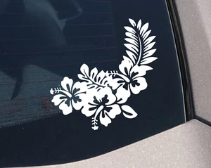 Hibiscus flower sticker 13x10cm car window decor vinyl decal popular surf board - Picture 1 of 5